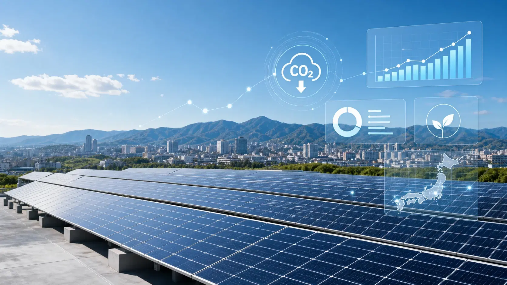太陽光発電によるJ-クレジット創出イメージ