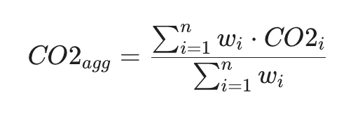 CO2 Aggregation Formula